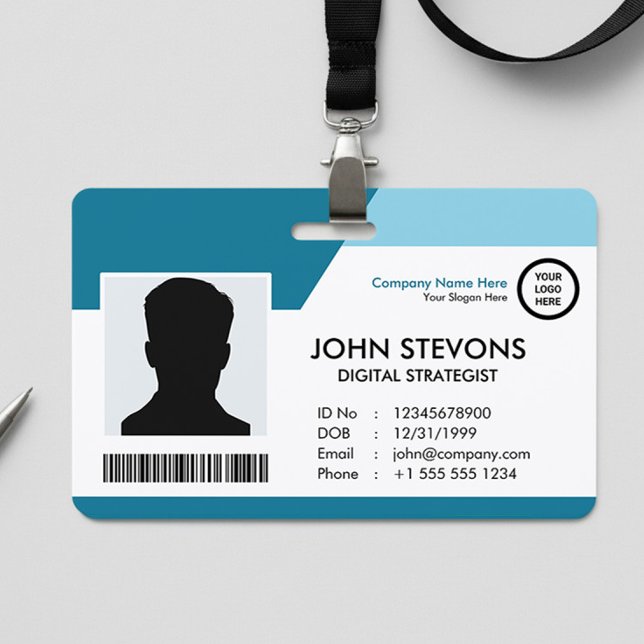 Badge ID d'employé professionnel de marque de conception (Créateur téléchargé)