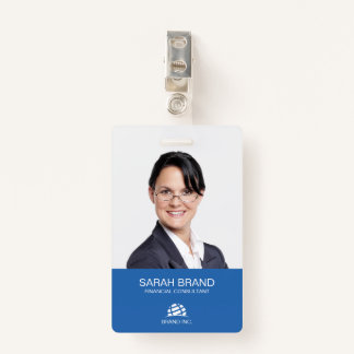 Badge ID d'entreprise photo complète moderne