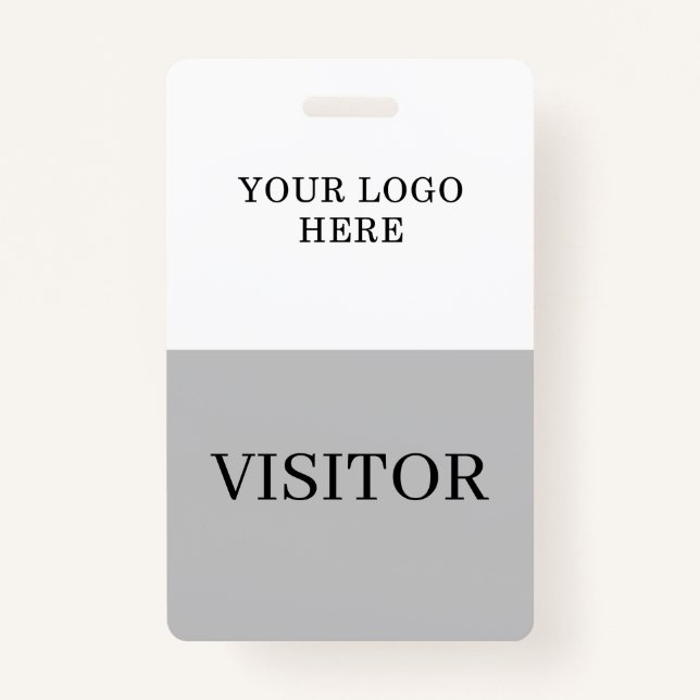 Badge ID du visiteur en Personnaliser verticale blanche  (Devant)