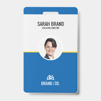 Badge ID employé professionnel