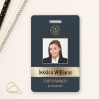 ID Gold Blue de l'employé d'entreprise personnalis
