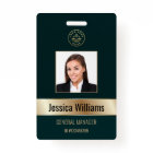ID Gold Green pour employé d'entreprise personnali