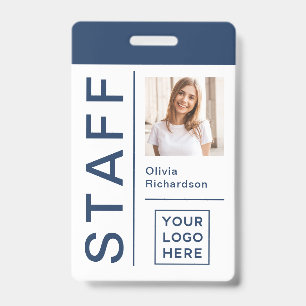 Badge ID moderne pour le personnel de l'entreprise avec 