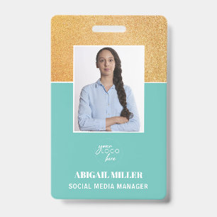 Badge ID Nom de Photo d'Employé Personnalisé & log