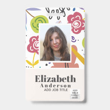 ID PHOTO - Carte VIP employé - Fleurs filles
