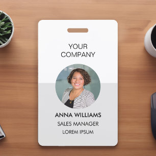 Badge ID photo de l'employé