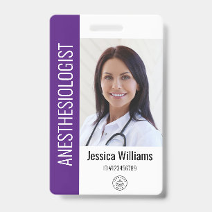 Badge ID photo de l'employé Médicale de l'hôpital MD