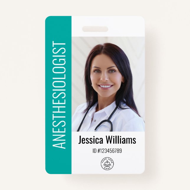 Badge ID photo de l'employé Médicale de l'hôpital MD (Devant)
