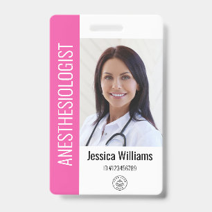 Badge ID photo de l'employé Médicale de l'hôpital MD