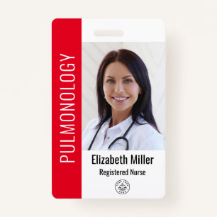 Badge ID photo de l'employé Médicale de l'hôpital rouge