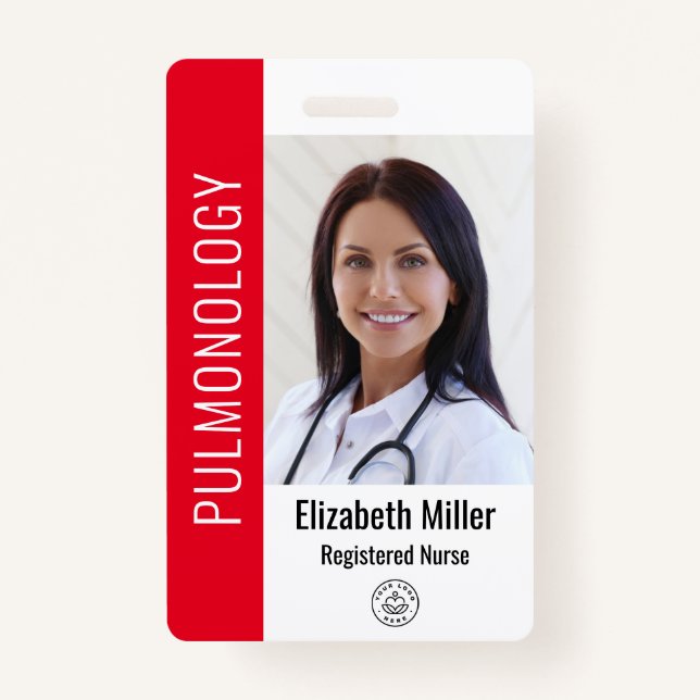 Badge ID photo de l'employé Médicale de l'hôpital rouge (Devant)