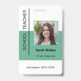 Badge ID photo de l'enseignant d'un employé ou d'un étud