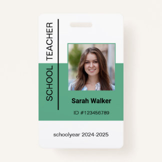 Badge ID photo de l'enseignant d'un employé ou d'un étud