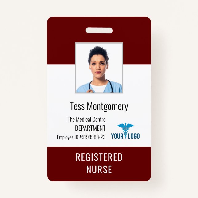 Badge ID photo de l'infirmière du centre Médicale (Devant)