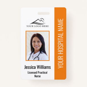 Badge ID photo de l'infirmière pratique autorisée LPN ve