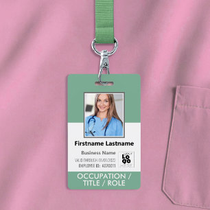 Badge ID photo du personnel Logo du code à barres Arseni