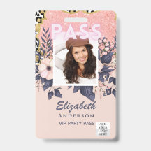 ID photo PASS - Fleurs Filles Parties scintillant 