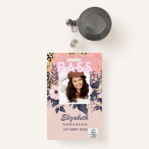 ID photo PASS - Fleurs Filles Parties scintillant 