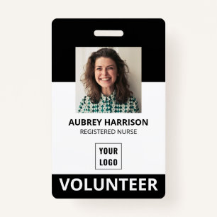 Badge ID photo simple de Bénévole