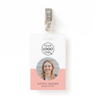 ID rose vierge | Moderne Design Nom photo Logo QR