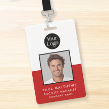 ID société photo de l'employé rouge