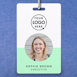 Badge ID Vert Neo Mint   Photo Minimaliste Moderne Tenda