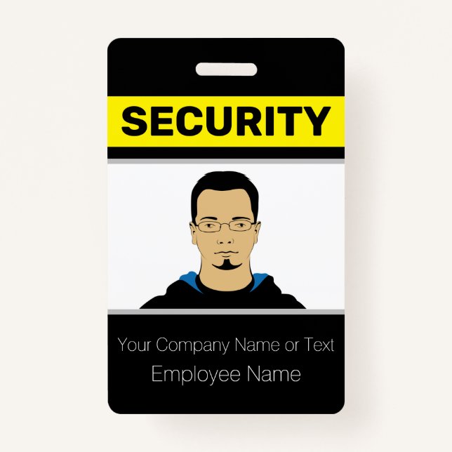 Badge Identifiant de la garde de sécurité photo personna (Devant)