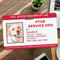 Identifiant photo du chien de service de SSPT blan