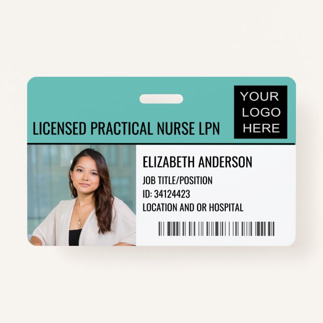 Badge Identifiant photo personnalisé avec logo Médicale (Devant)