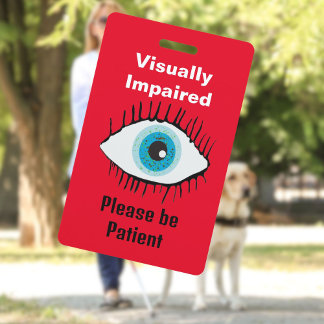 Badge Identificateur Lanyard à faible vision défectueux