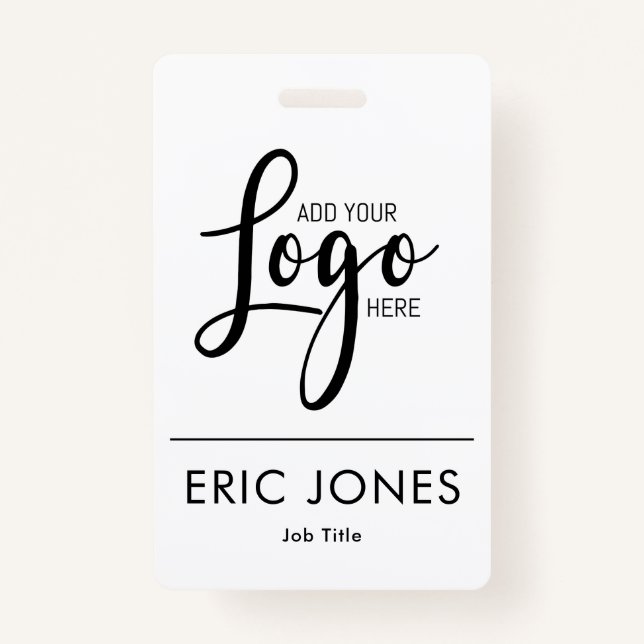 Badge identification de l'employé du LOGO d'entreprise s (Devant)