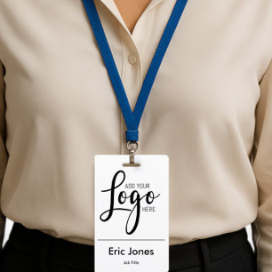 Badge Identification de l'ID d'employé du LOGO d'entrepr