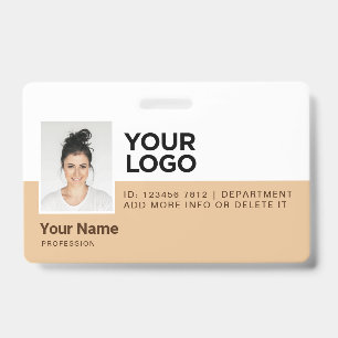 Badge Identification de sécurité moderne et personnalisé