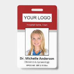 Badge Identité personnalisée de l'employé professionnel 