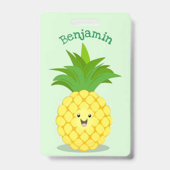 Badge Illustration d'ananas mignon (Avant)