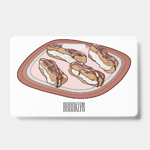 Badge illustration de dessin animé d'éclair au chocolat