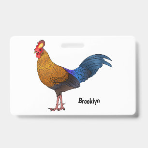 Badge Illustration de la caricature d'oiseaux de jungle 
