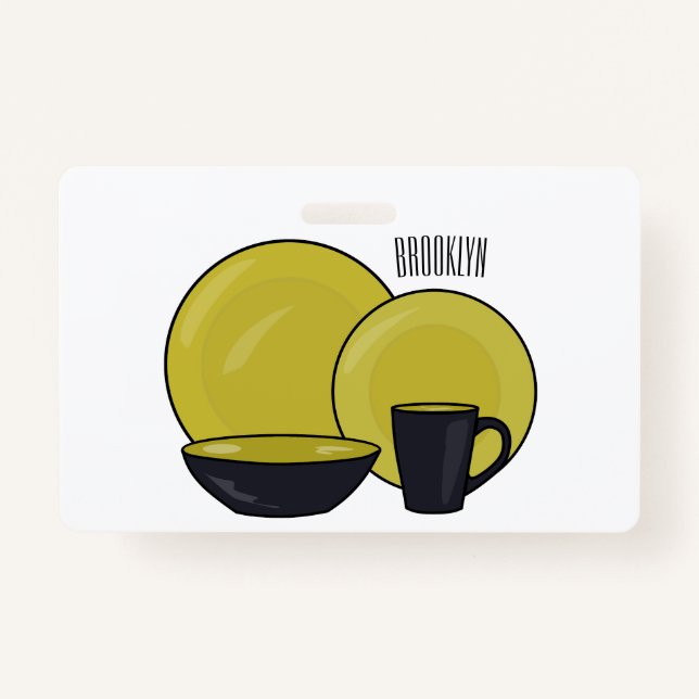 Badge Illustration du jeu de produits de table (Devant)