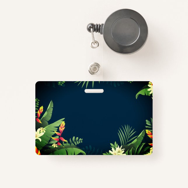 Badge Impression hawaïenne (Front with Retractable)