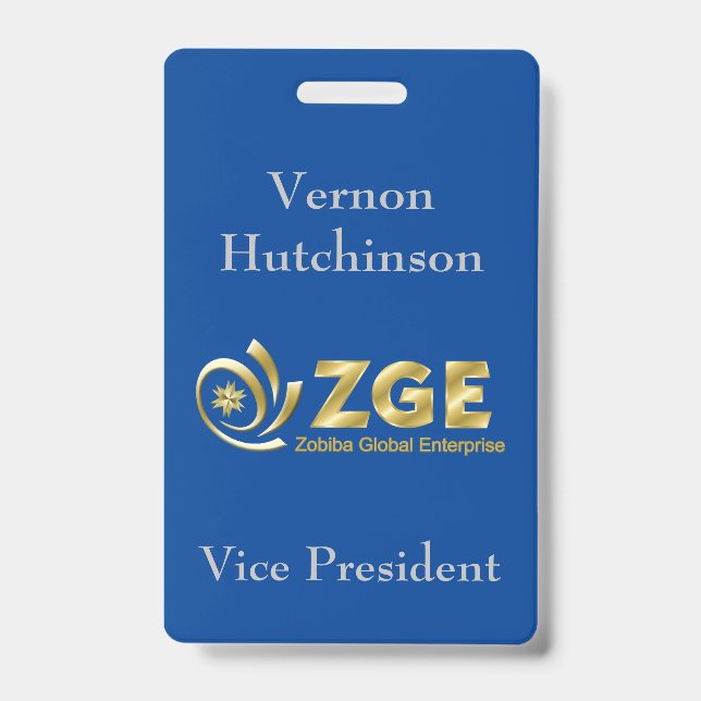 Badge Indicateur de nom personnalisé de l'employé (Avant)
