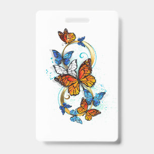 Badge Infinité de papillons monarques