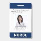 Infirmière Bleu Marine Hôpital Logo Photo ID