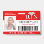 Infirmière de la RN| ID photo de l'employé Médical