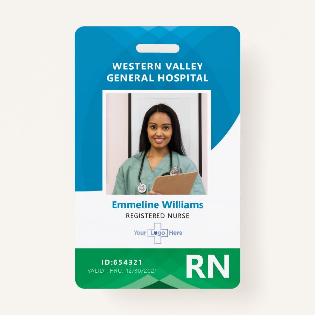 Badge Infirmière inscrite Infirmière Employé Carte de sé (Devant)