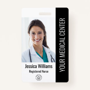 Badge Infirmière inscrite RN ID employé noir
