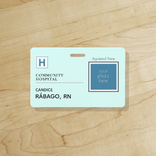 Badge Infirmière inscrite RN Médicale ID photo professio