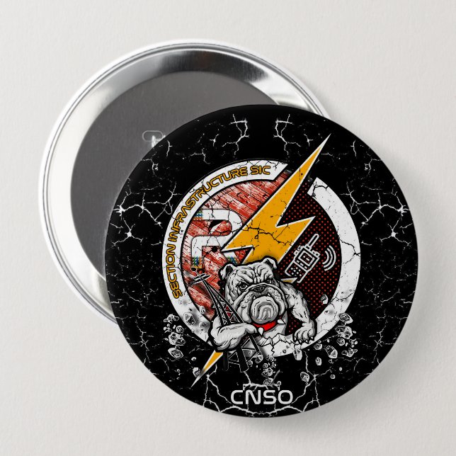 BADGE INFRA 4 INCH ROUND BUTTON (Front & Back)
