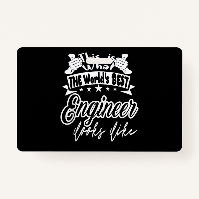 Badge Ingénieur C'Est Mondes Le Meilleur Ingénieur Sembl (Devant)