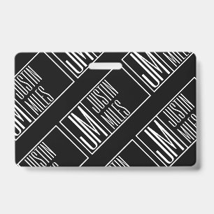 Badge Initiales modernes avec motif de monogramme de nom