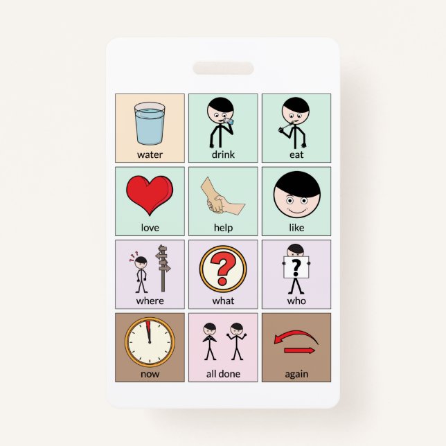 Badge Insigne de carte de communication portable (Dos)